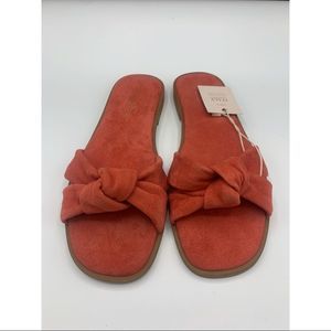 Avellini suede slide sandal women 6.5